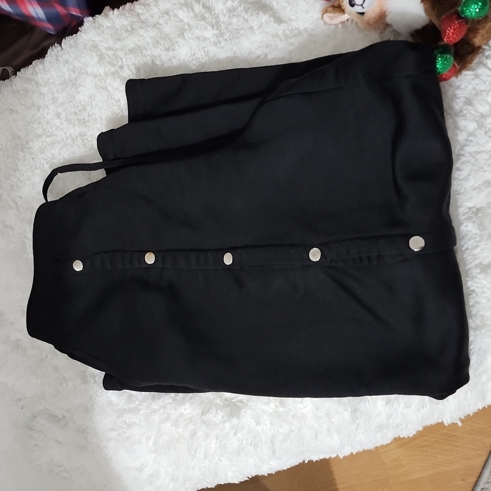 Alexander Wang Black Jogger Track Pants with Snap Front